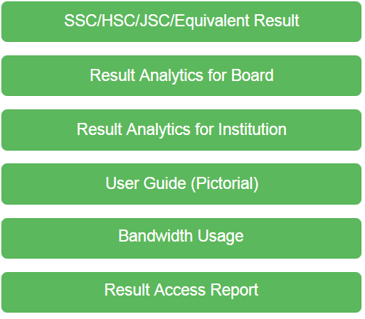 Web Based Result options