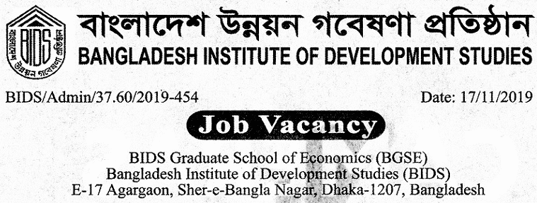 BIDS Job Circular 2019